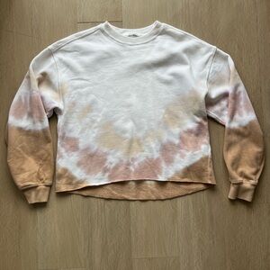 Abercrombie & Fitch Tie Dye Pink + Brown Sweatshirt - Size Small